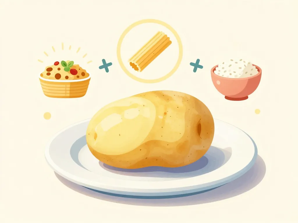 calorie pomme de terre a l eau, comparaison pâtes riz