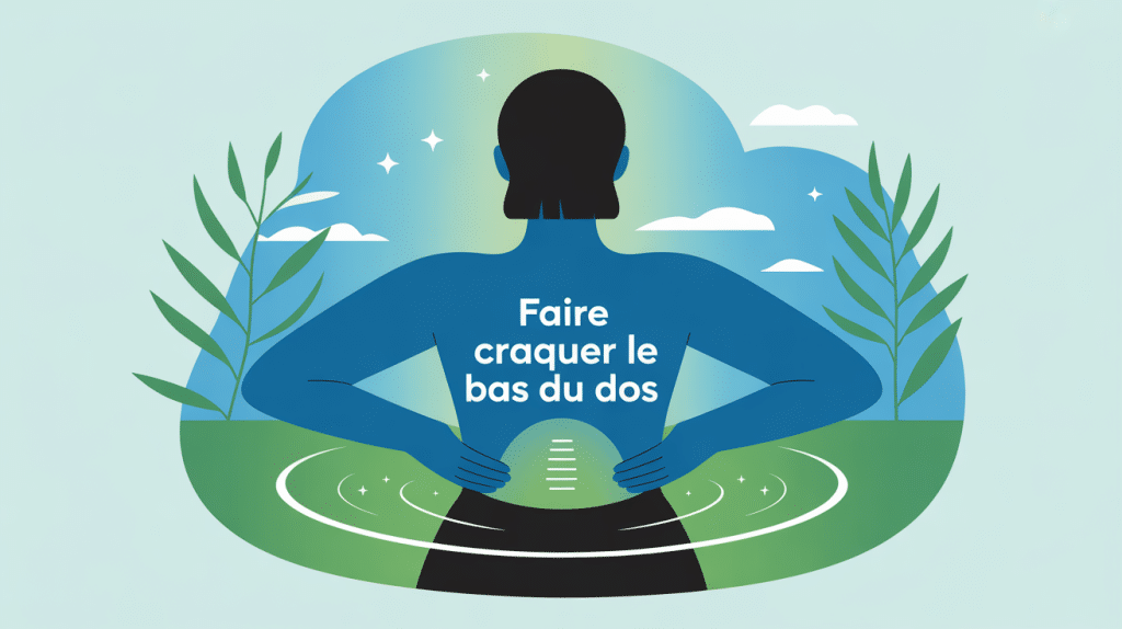 comment craquer le bas du dos illustration soulagement lombaire