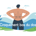 comment faire craquer le bas du dos illustration étirement doux lombaire