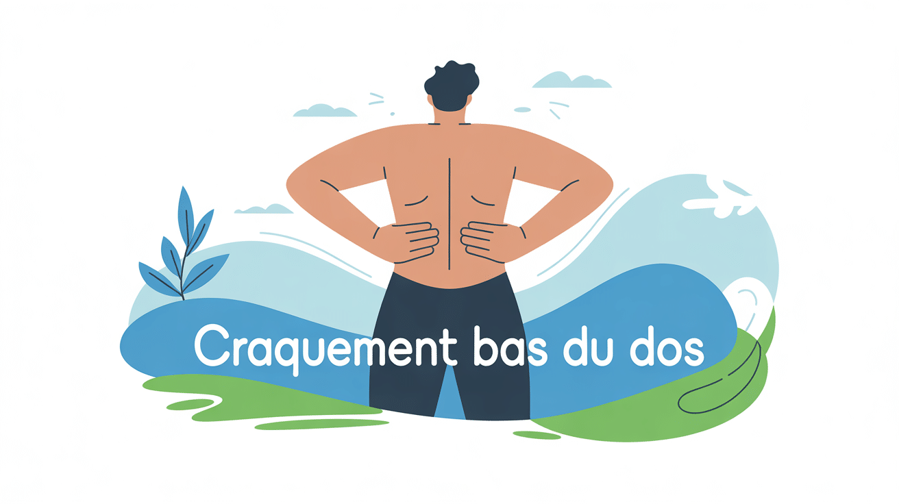 comment faire craquer le bas du dos illustration étirement doux lombaire