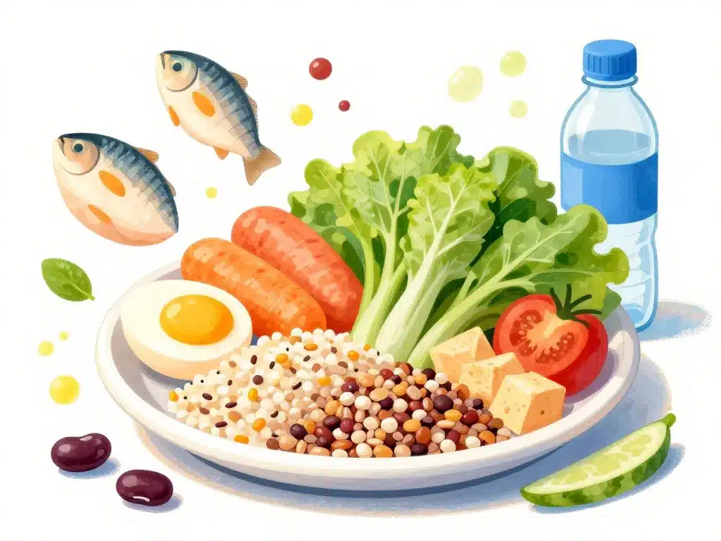 comment relancer son metabolisme apres 40 ans assiette équilibrée protéines légumes eau