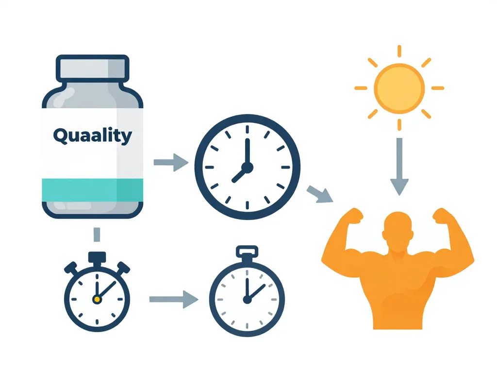 diagramme sécurité qualité timing complement alimentaire pour la musculation