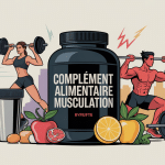 illustration univers complement alimentaire pour la musculation