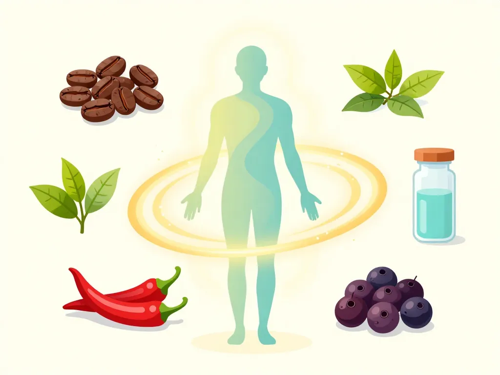 Ingrédients coupe faim puissant et bruleur de graisse avec silhouette