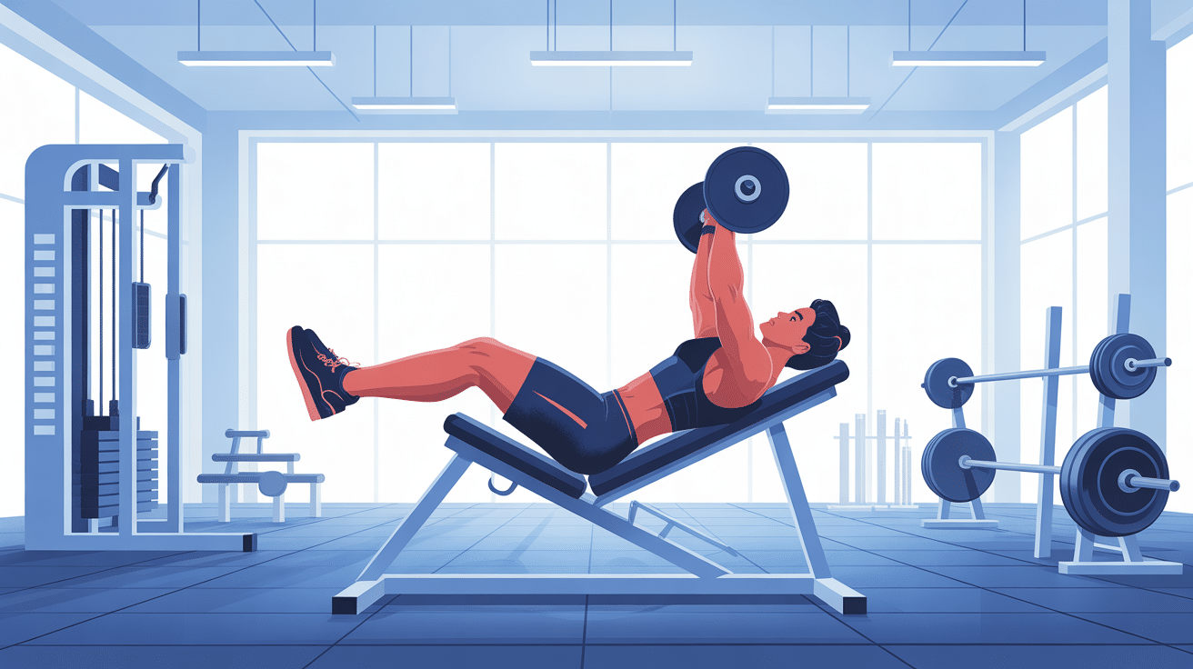 illustration curl incline avec haltere musculation biceps