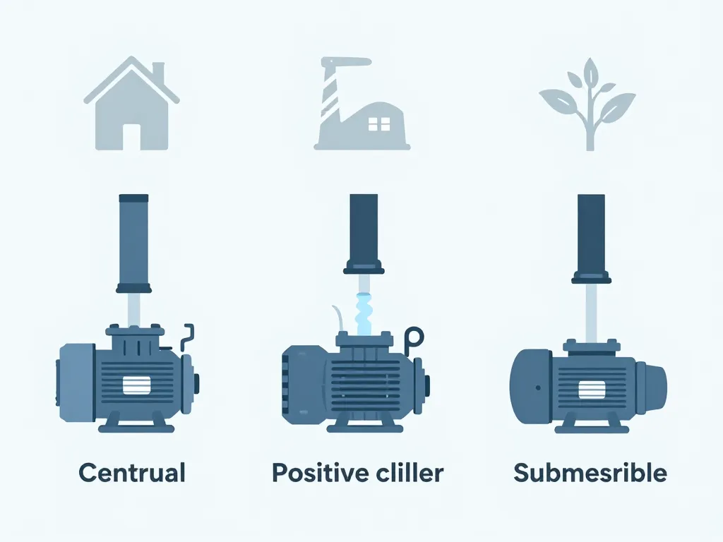 Diagramme sur les différents types de pompe