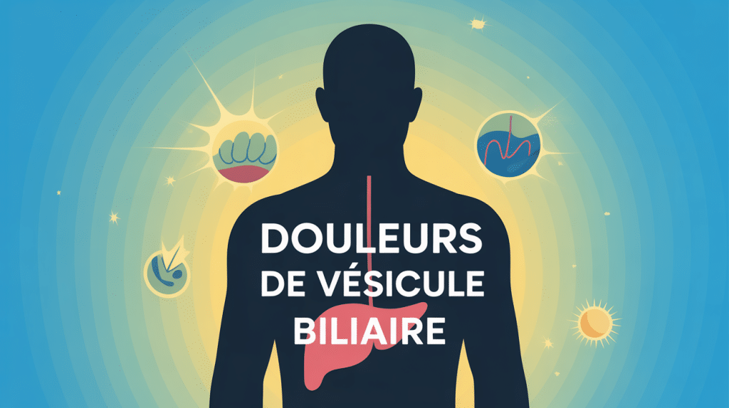 Douleurs vesicules biliaire zone douloureuse buste humain
