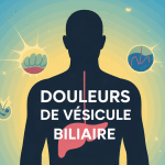 Douleurs vesicules biliaire zone douloureuse buste humain