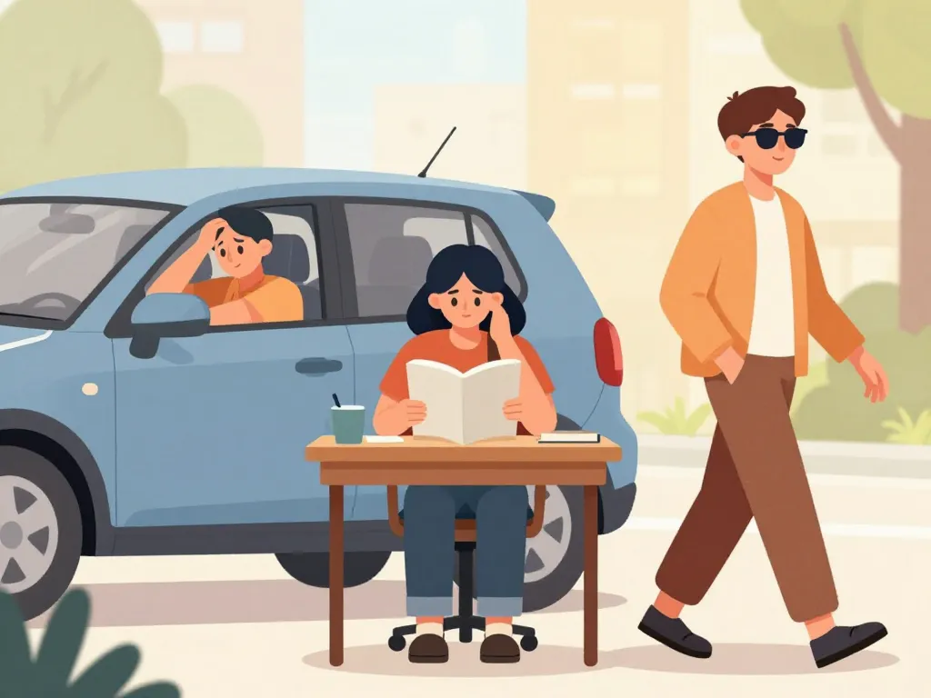 fond d'oeil combien de temps sans voir illustration conduire travail