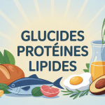Illustration équilibre alimentaire glucides proteines et lipides assiette saine