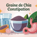 graine de chia et constipation, bol de graines hydratées et eau
