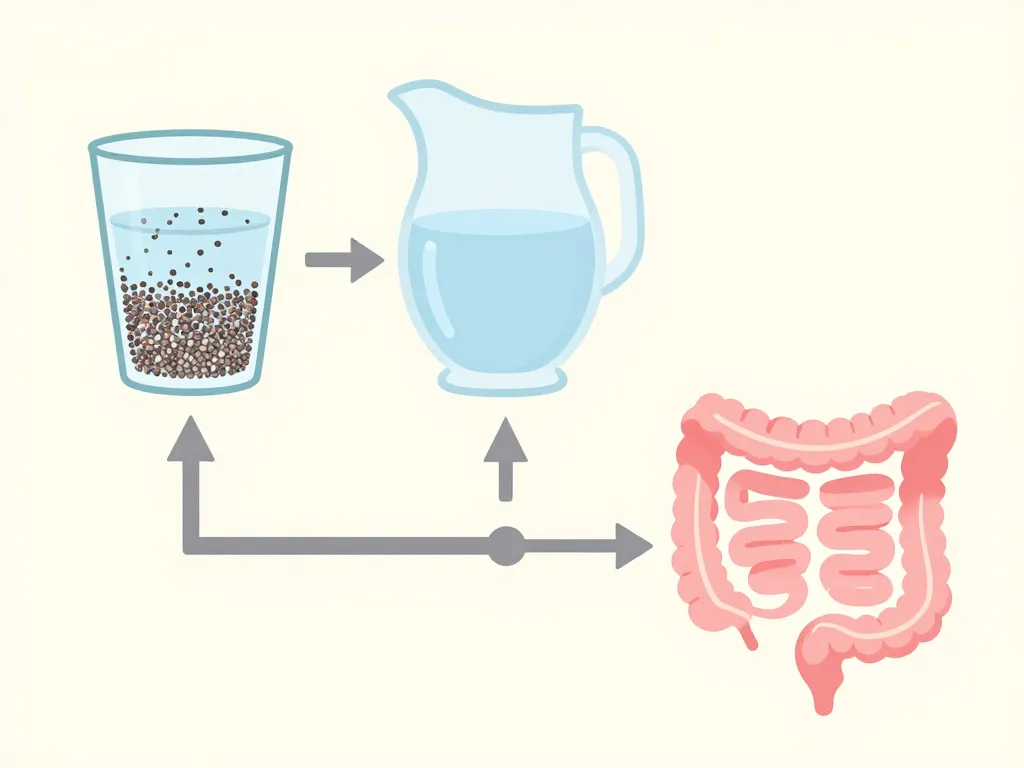 graine de chia et constipation, diagramme mode d’emploi digestif