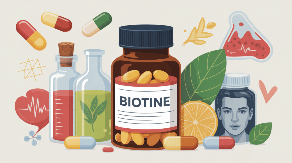 Illustration des inconvenients de la biotine et risques des compléments alimentaires