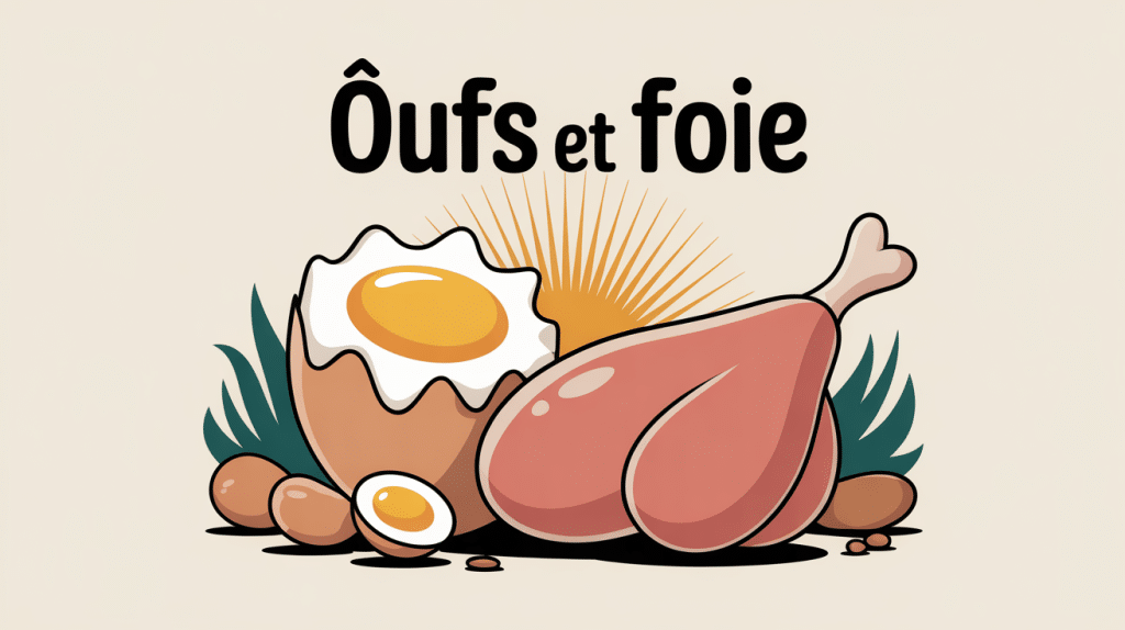 illustration stylisée les œufs sont-ils mauvais pour le foie