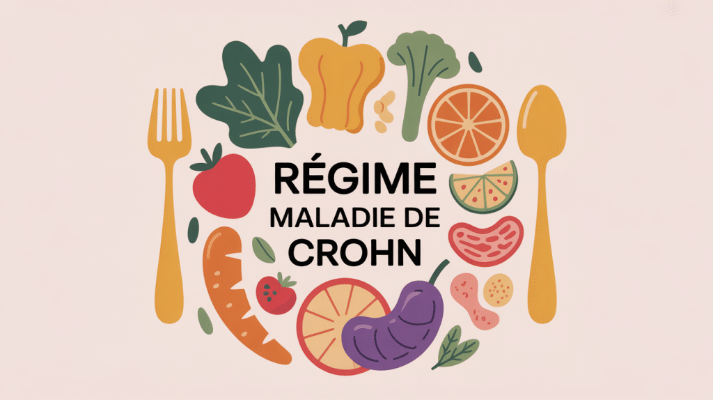 regime pour la maladie de crohn illustration assiette aliments doux