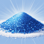 Sel bleu de Perse danger cristaux minéraux bleus