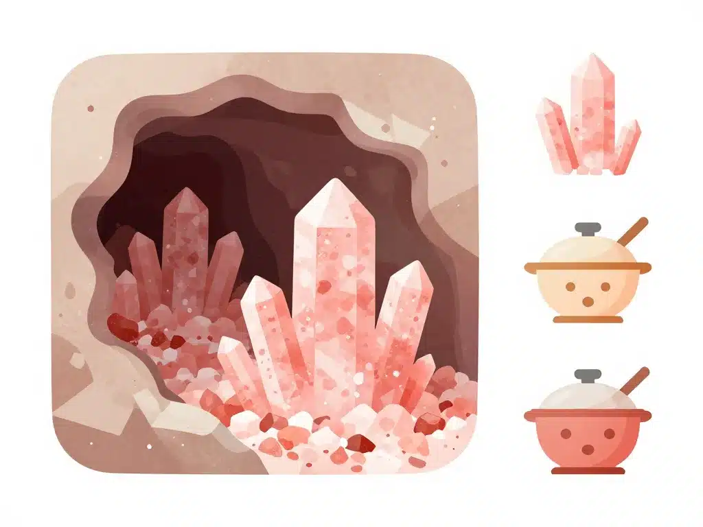 sel rose de l himalaya danger mine cristaux minéraux