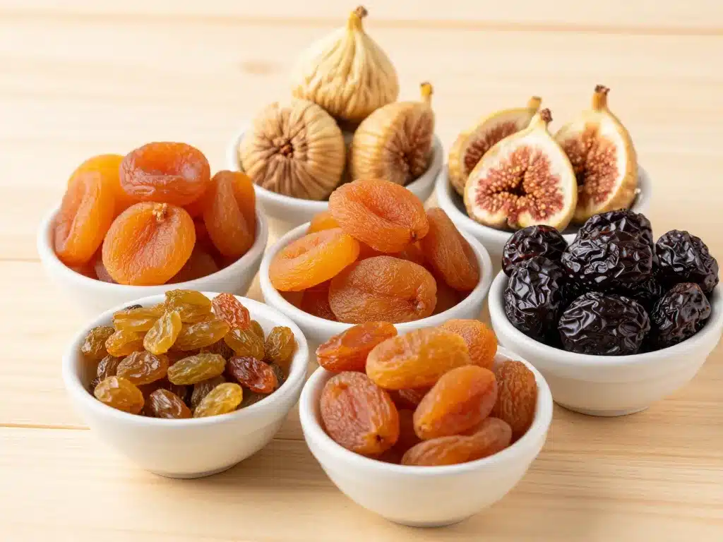 Bol de fruit sec riche en fer pour consommation journalière