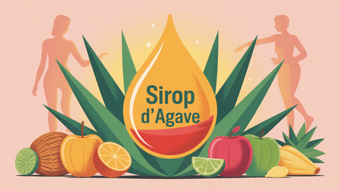sirop d agave indice glycemique en illustration vectorielle