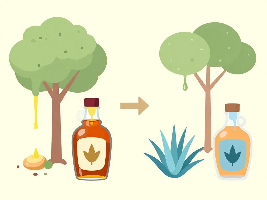 sirop d erable ou sirop d agave schéma arbre agave