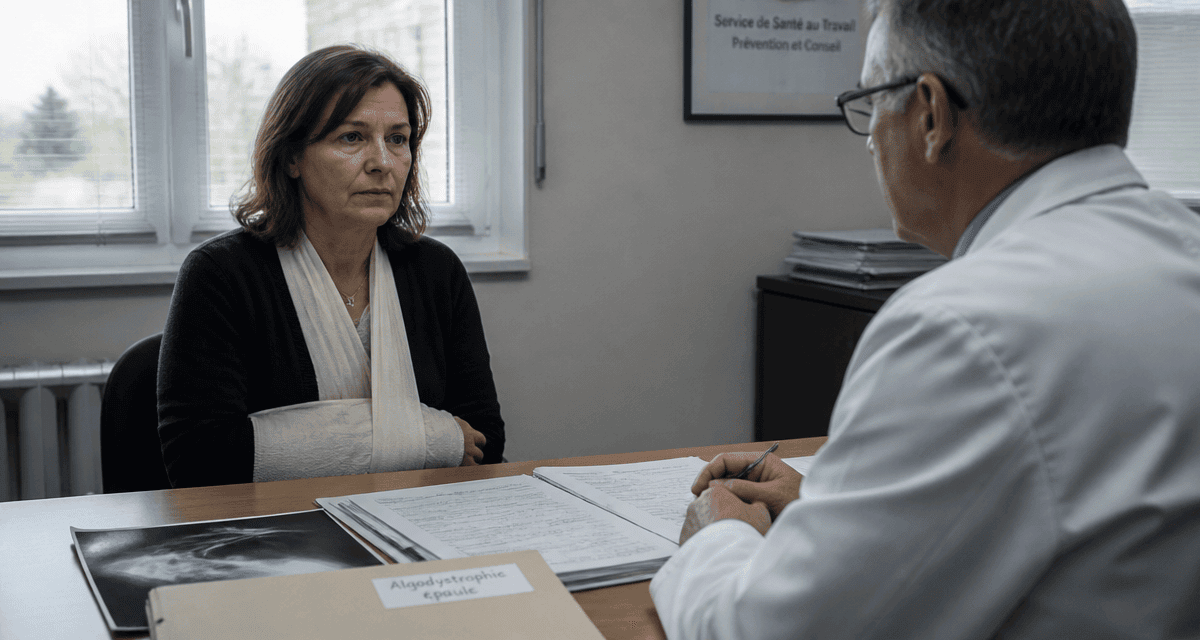 algodystrophie épaule et arrêt de travail chez le médecin