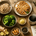 aliments qui boostent le métabolisme présentés sur table