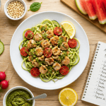 Assiette aliments faibles en calories sur plan de travail