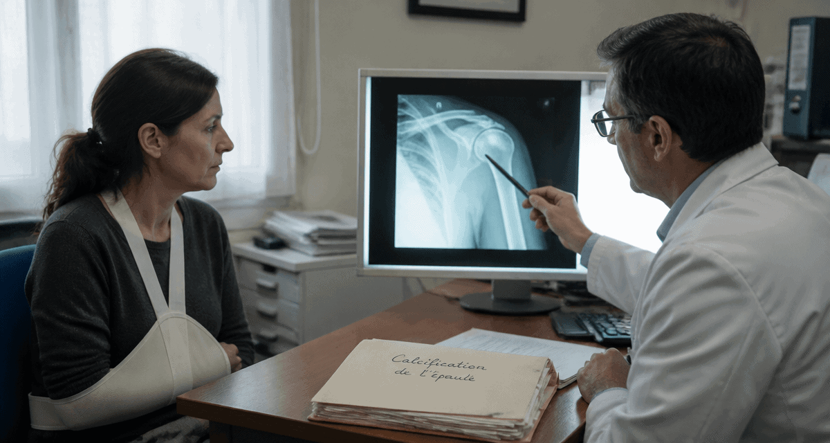 calcification épaule arret de travail radiographie médecin