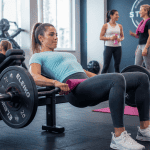 femme salle de sport entraînement convivial