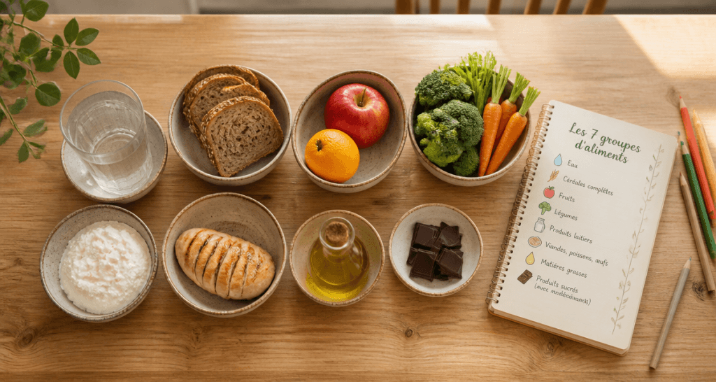 Les 7 groupes d aliments tableau bols aliments essentiels