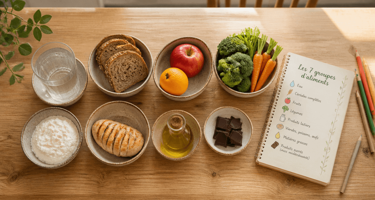 Les 7 groupes d aliments tableau bols aliments essentiels