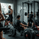 machines de salle de sport en action