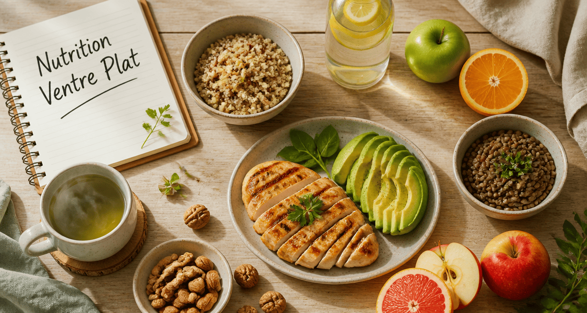 maigrir du ventre alimentation table aliments sains