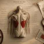 vue anatomique muscle latissimus dorsi sur bureau
