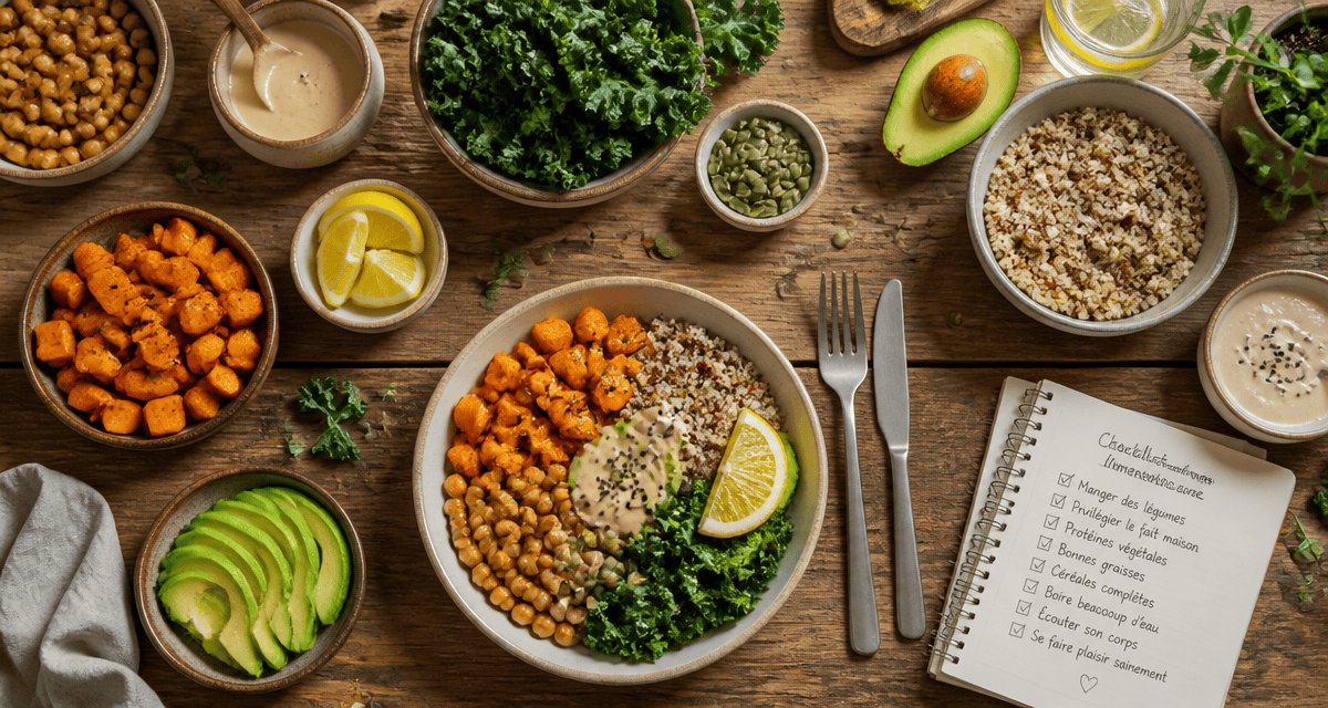 nourriture healthy colorée et équilibrée