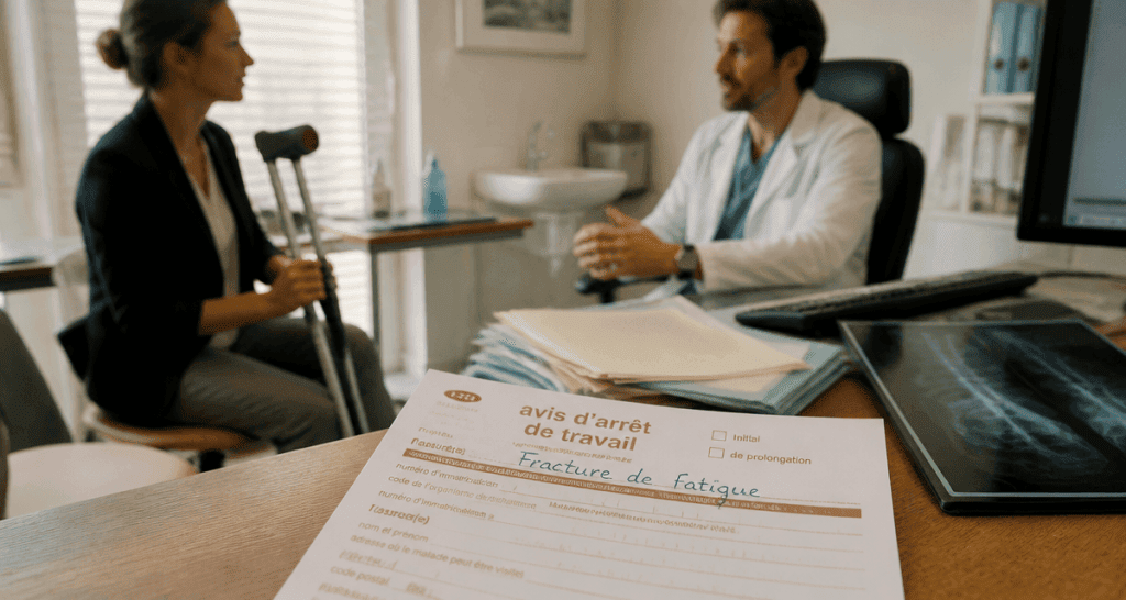 peut on travailler avec une fracture de fatigue en consultation