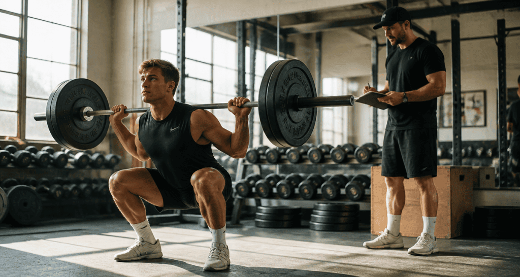 Quel muscle travaille les squat athlète coach