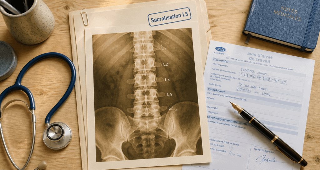 sacralisation l5 handicap radiographie