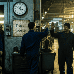 travail posté changement d'équipe en usine