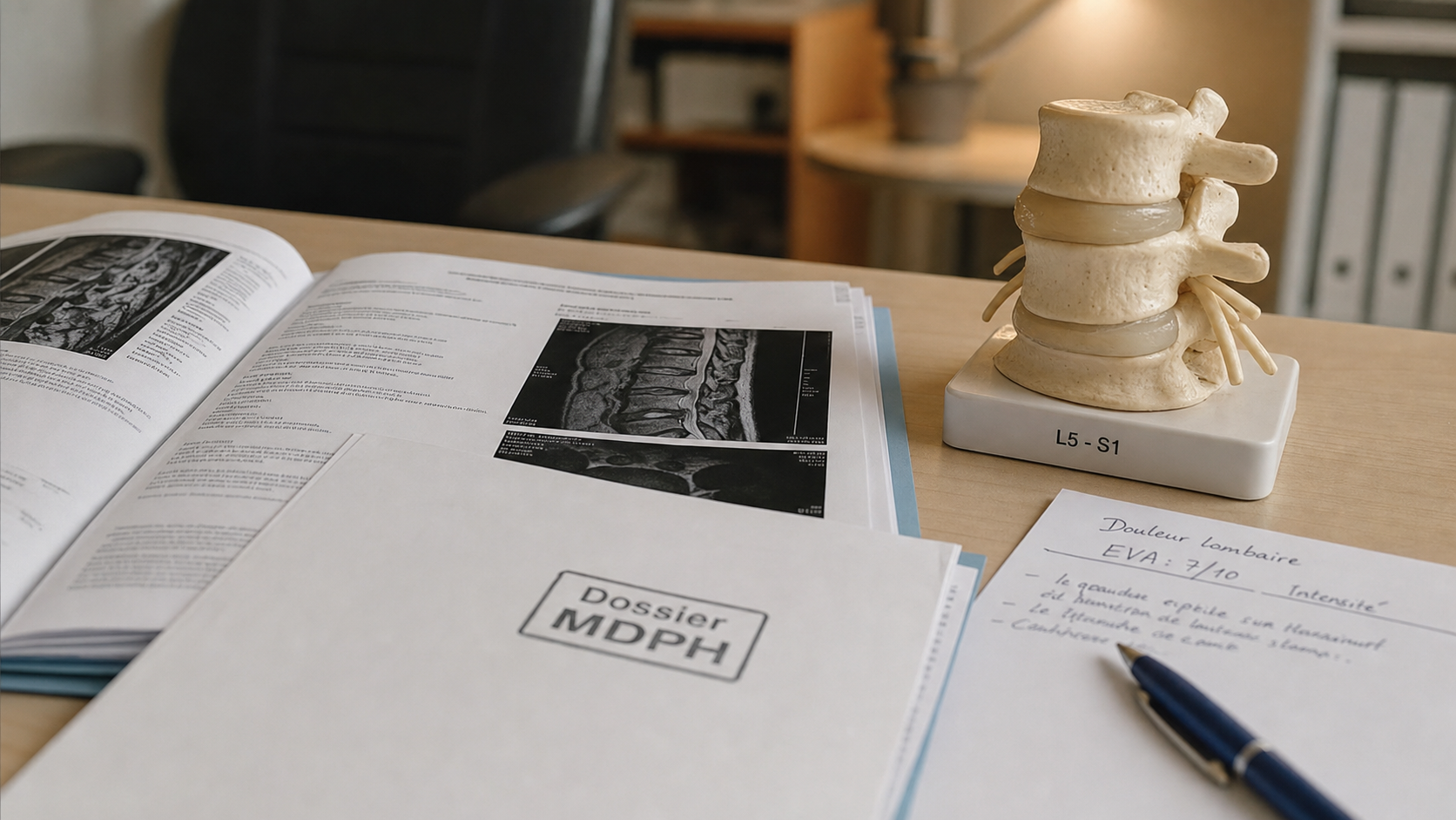 Arthrodèse L5-S1 invalidité : dossier MDPH et IRM