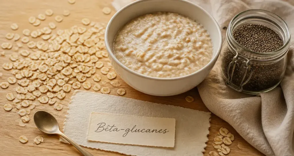 Bienfaits de l avoine : bêta-glucanes, bol de porridge à l avoine