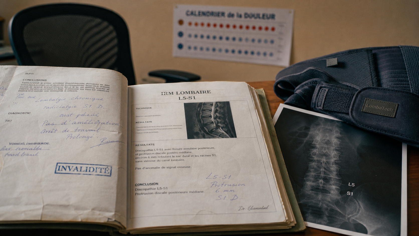 Discopathie L5-S1 et invalidité : dossier médical et IRM
