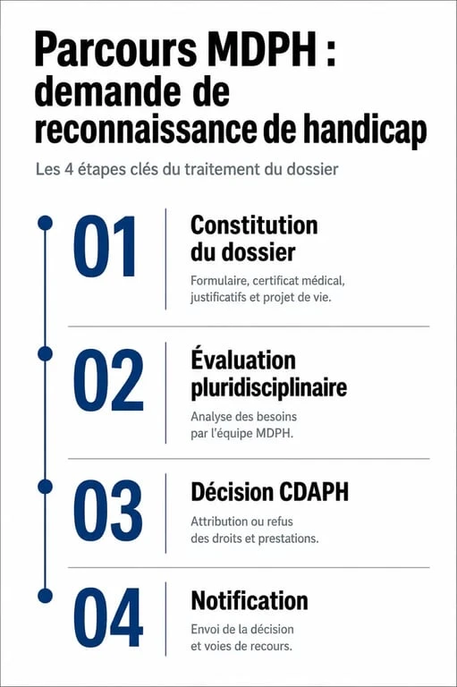 Étapes du parcours MDPH pour la reconnaissance de la fibromyalgie