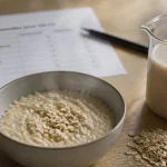 lait d avoine pour maigrir : bol de porridge et flocons