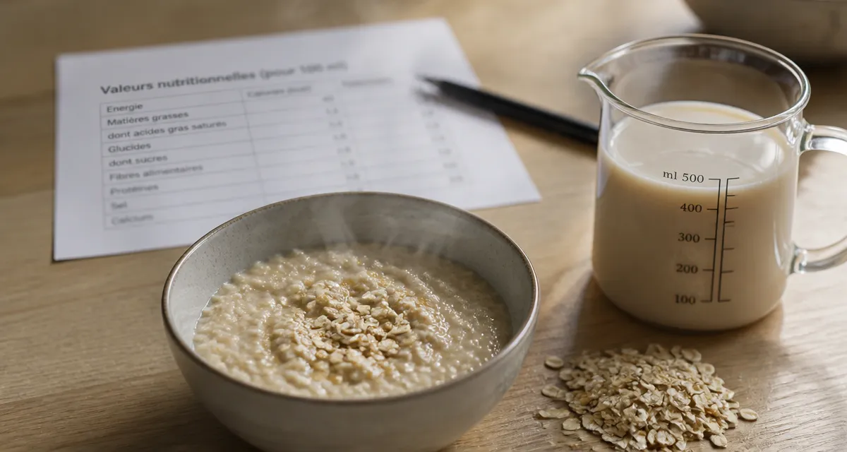 lait d avoine pour maigrir : bol de porridge et flocons