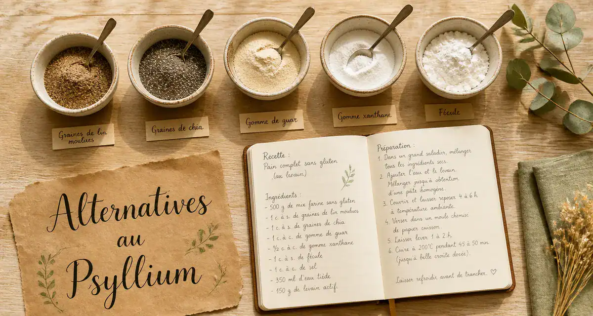 par quoi remplacer le psyllium alternatives cuisine sans gluten