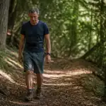 peut-on marcher avec un pincement discal homme marche forêt