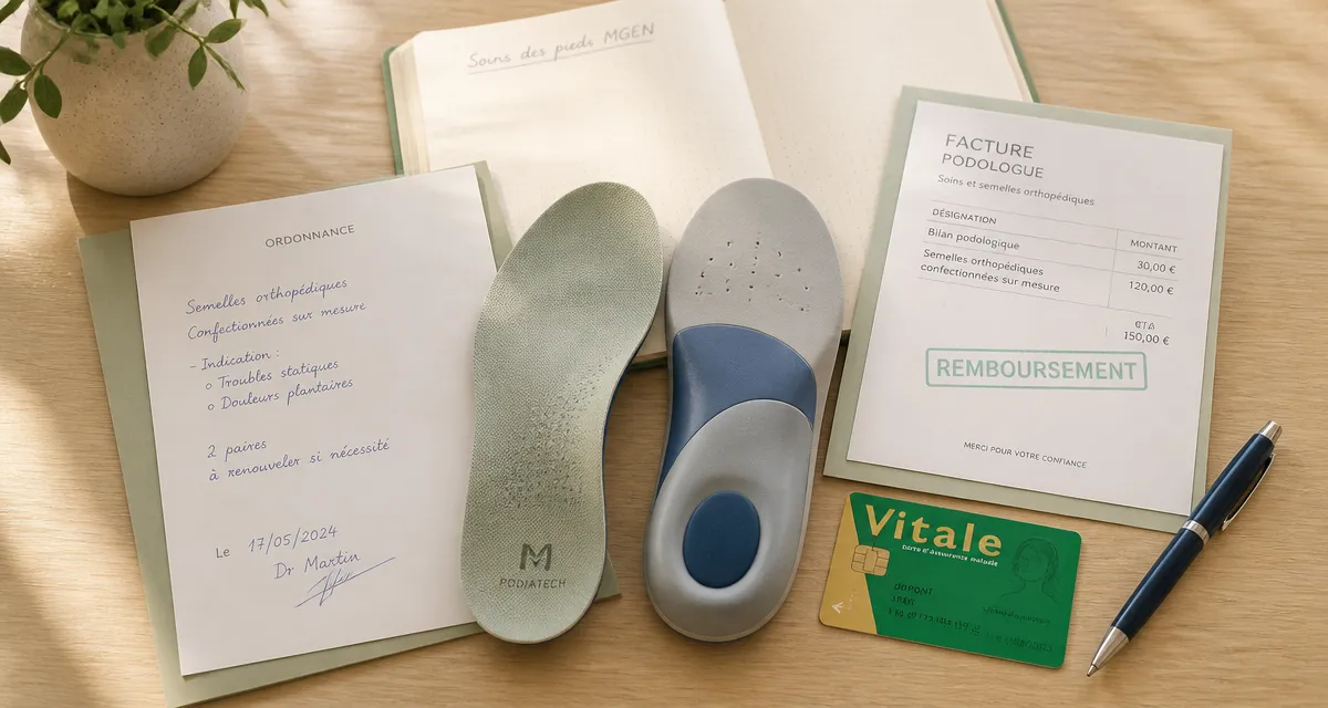 remboursement podologue mgen semelles ordonnance
