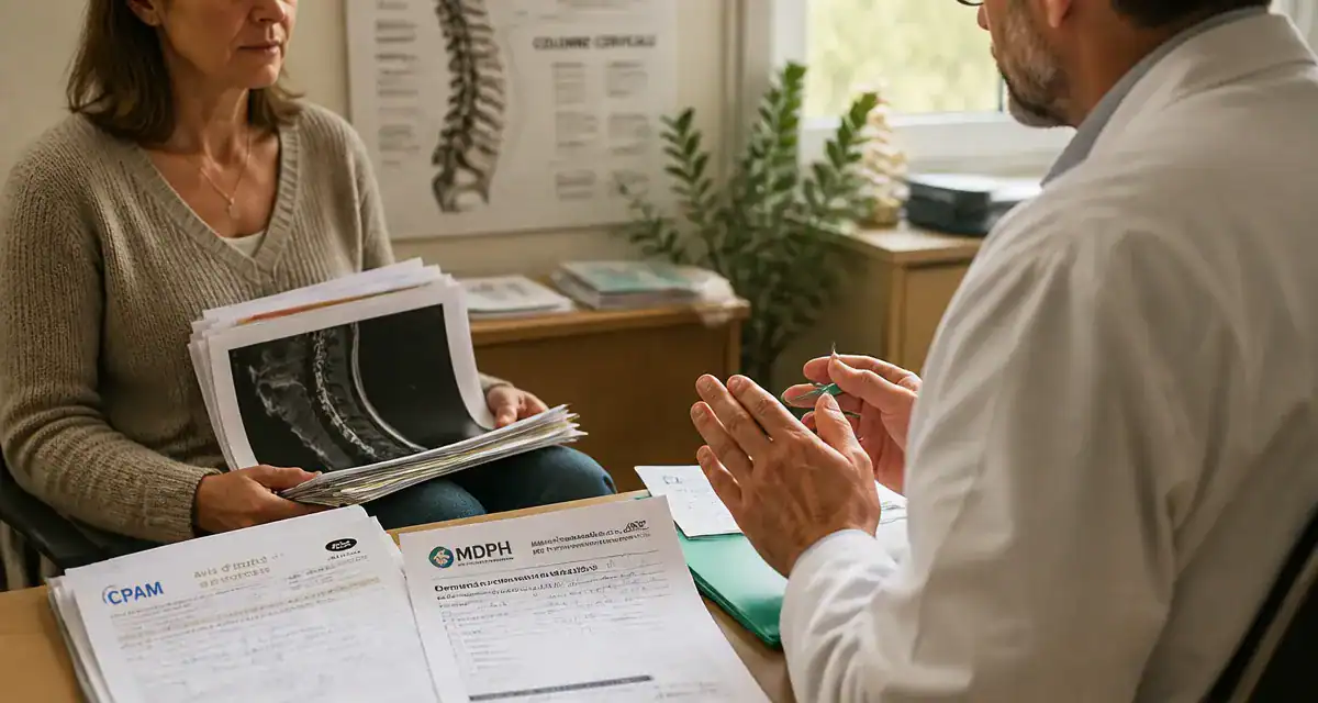 Uncodiscarthrose et invalidité, dossier médical chez le médecin