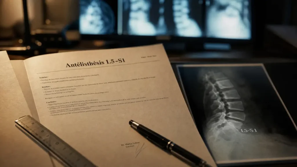 Antélisthésis de l5 sur s1, radiographie lombaire L5-S1